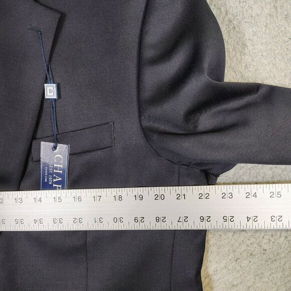 Chaps Blazer Men's 42 Long Navy 100% Wool Gold Sport Coat Suit Jacket Career NWT - Picture 14 of 16